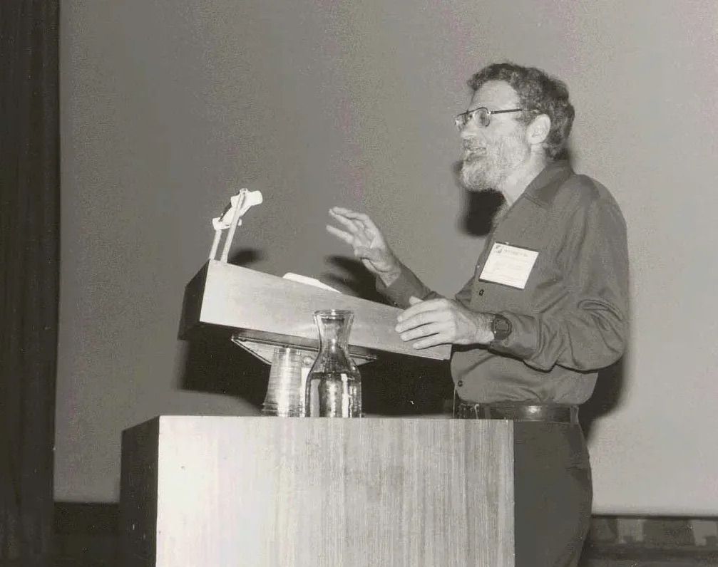 Don Norman delivering a talk.